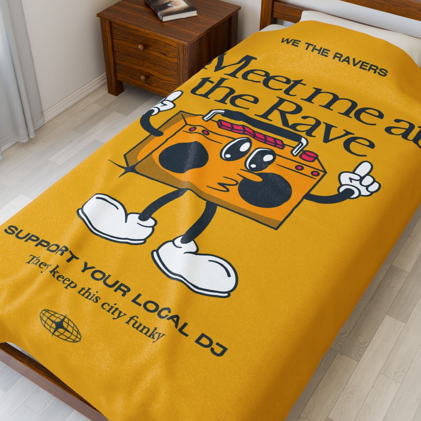 Funky DJ - Velveteen Plush Blanket