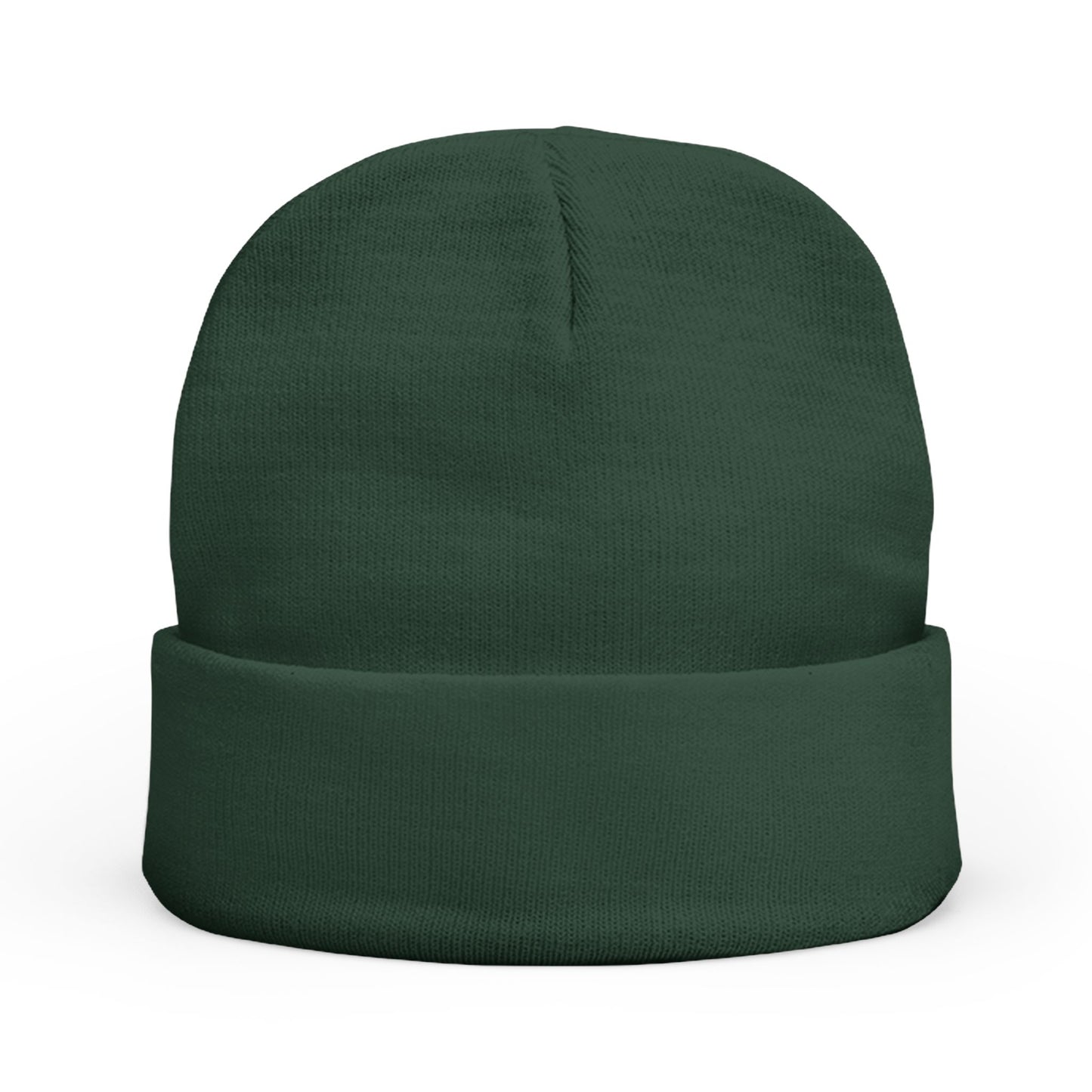 Dark Embroidered Knit Beanie