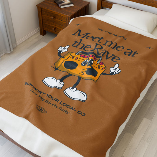Funky DJ - Velveteen Plush Blanket