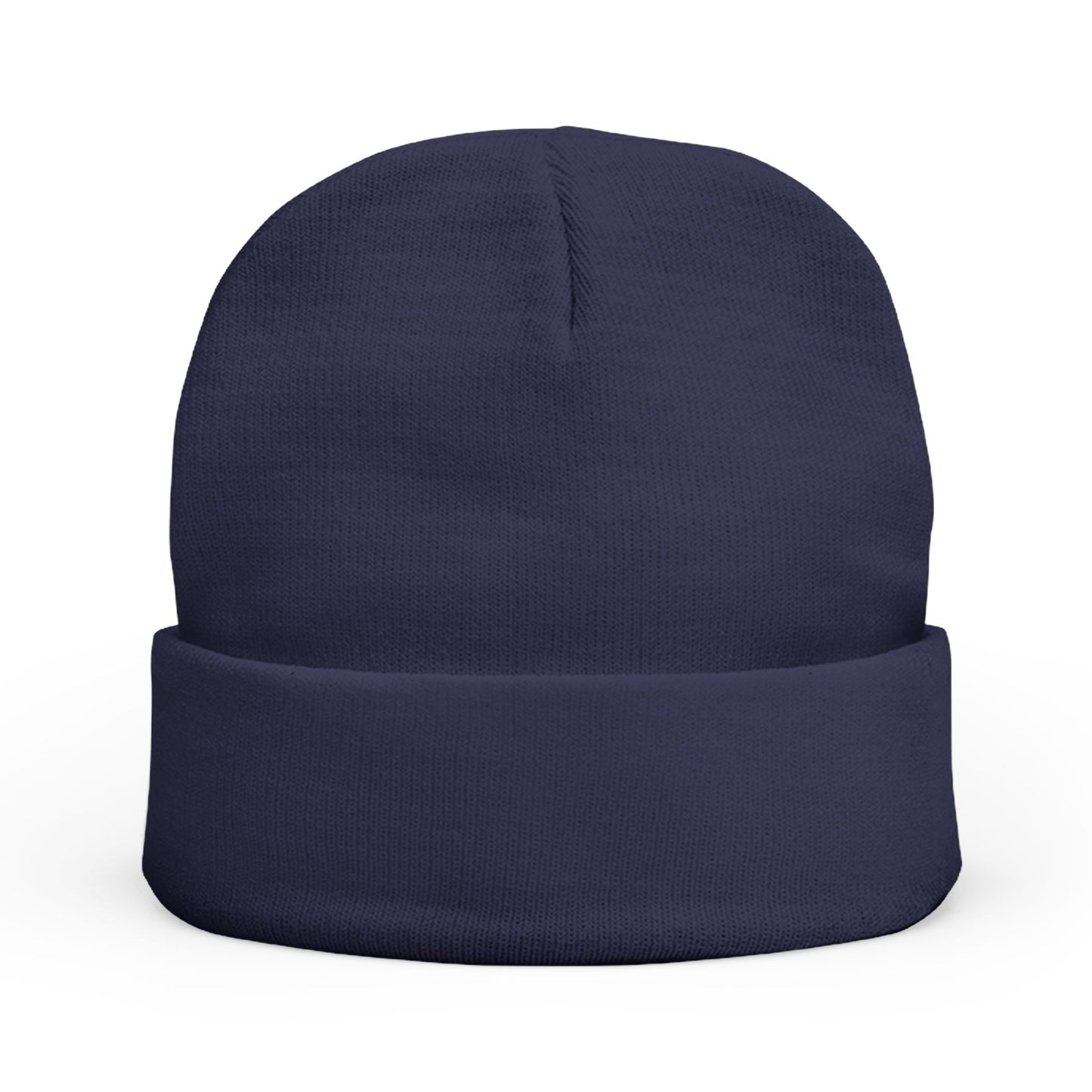 Dark Embroidered Knit Beanie