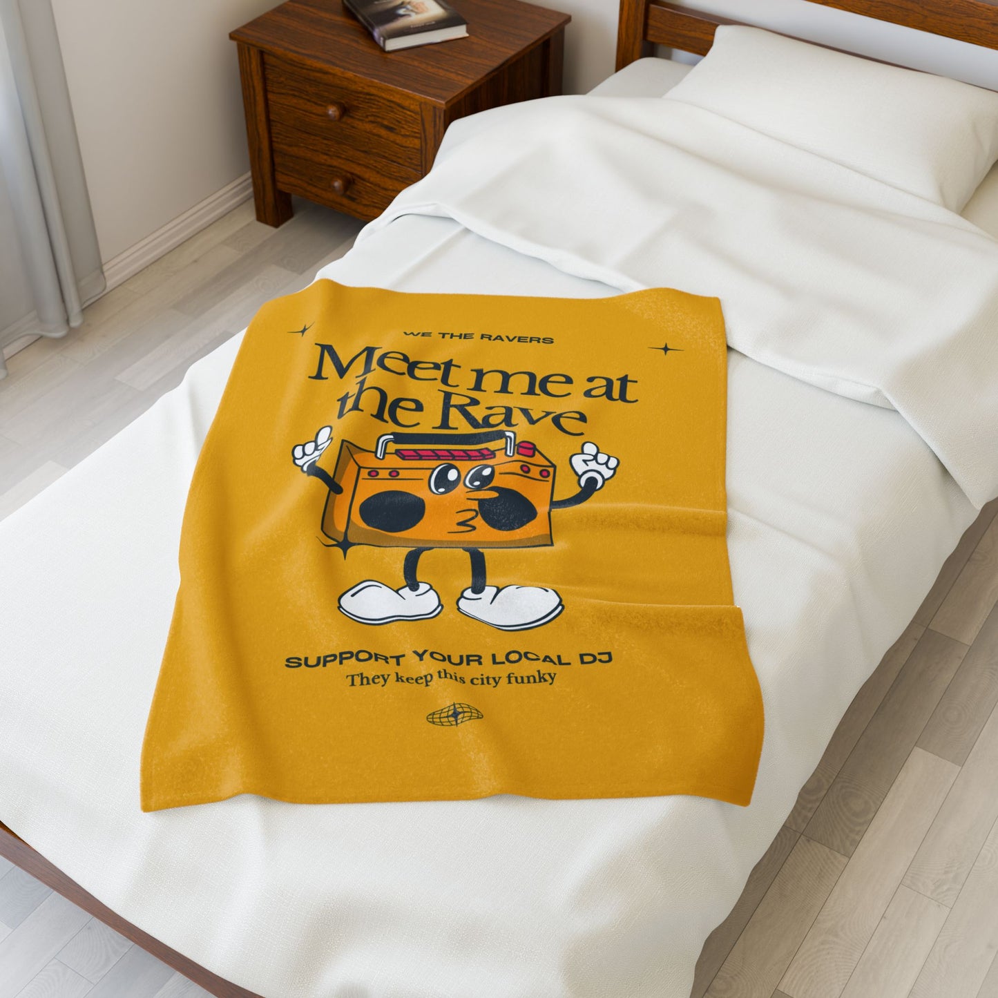 Funky DJ - Velveteen Plush Blanket