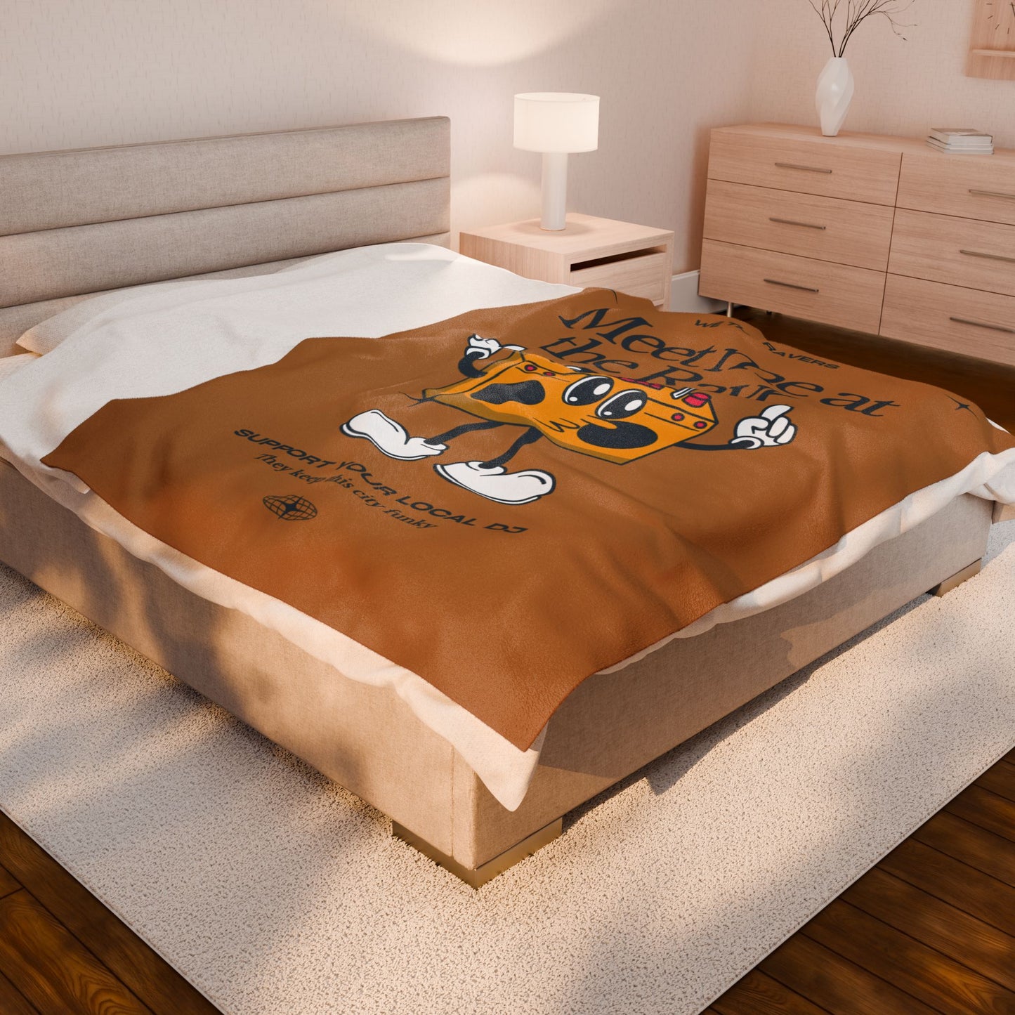 Funky DJ - Velveteen Plush Blanket