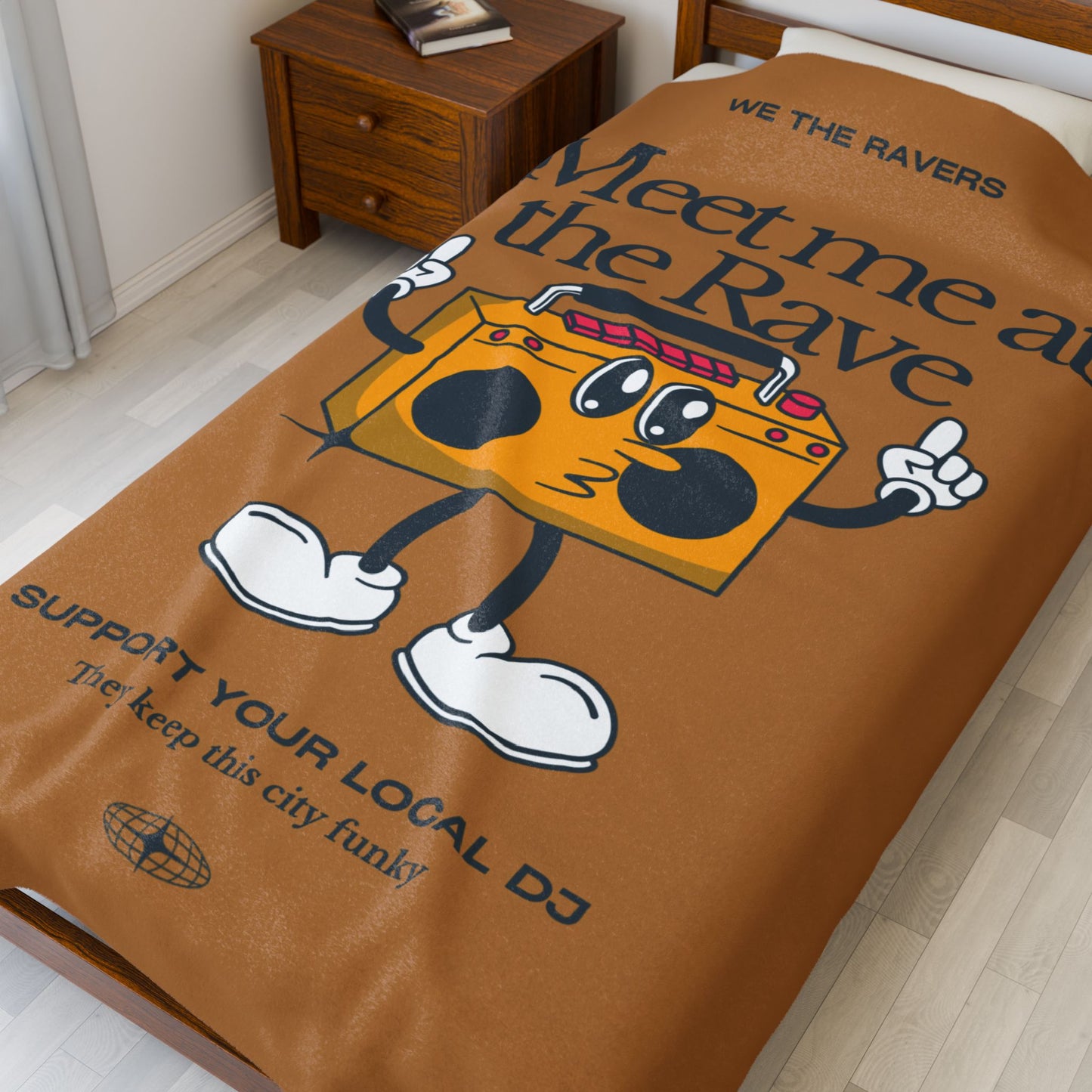 Funky DJ - Velveteen Plush Blanket