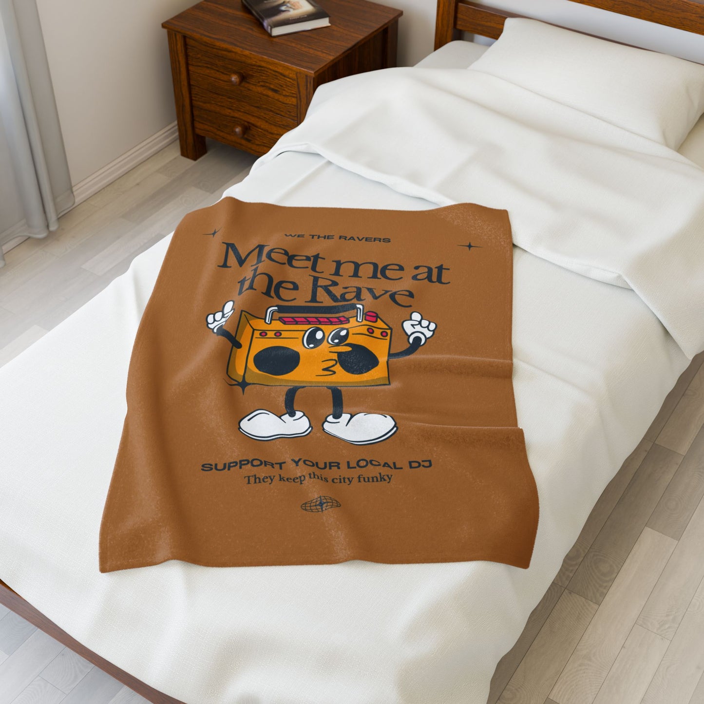 Funky DJ - Velveteen Plush Blanket